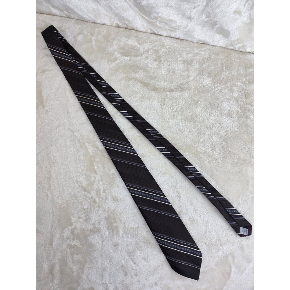 Vintage Sears Perma-Prest Fashion Collection Brown Striped Men's Tie RN20521